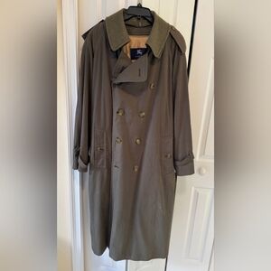 Men's Burberry Olive Trench W Zip Out Wool Lining